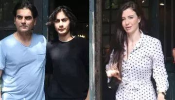 Arbaaz Khan With Girlfriend, Giorgia Andriani And Son, Arhaan Khan Bond Over Lunch Date [Pic Inside]