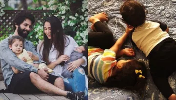 Misha Kapoor Sticks To Brother, Zain Kapoor's Stroller As Shahid Kapoor Takes Them Out For A Walk