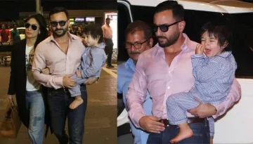Sleepy Taimur Ali Khan Darts Off To London With Kareena Kapoor Khan And Saif Ali Khan