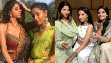Suhana Khan Is A Sight To Behold In A Halter-Neck Blouse And Saree At A Family Wedding [Pictures]