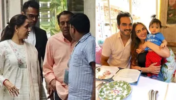 Dharmendra And Hema Malini Visit The Newborn And Esha Deol In The Hospital With A Box Of Sweets