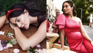 Amy Jackson Looks Like Sunshine In Yellow As She Poses With Her Baby Bump In A Flower-Filled Bathtub