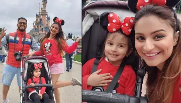 Dimpy Ganguly And Hubby Rohit Roy Take Daughter, Reanna To Disneyland For 3rd Birthday Celebrations
