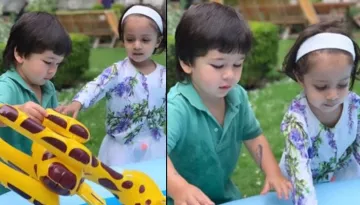 Taimur Ali Khan And Kainaat Singha Teach Us How To Beat The Heat On Their 'Fun In The Sun' Playdate