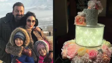Sanjay Dutt's Wife Maanayata's LED Revolving Birthday Cake Is Royal, Couple Twins At Dinner Date