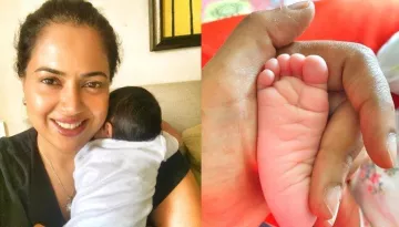 Sameera Reddy Shares The First Partial Glimpse Of Her Baby Girl, Nyra On World Breastfeeding Week