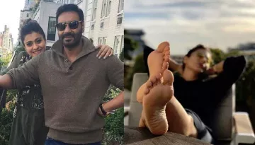 Ajay Devgn Turns Pap For Kajol On Her B'Day And Teases Her For Taking Beauty Sleep, She Gives Back