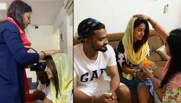 Rocky Jaiswal's Sisters Perform Raksha Bandhan Rituals With Their Bhai And Bhabhi, Hina Khan [Video]