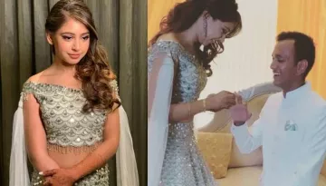 Niti Taylor Gets Engaged To Beau, Parikshit Bawa, Dazzles In An Ice-Blue Lehenga With Cape Sleeves