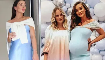 Amy Jackson Looked Stunning On Her Baby Shower In A Pale Turquoise Bodycon Dress, Pics Inside