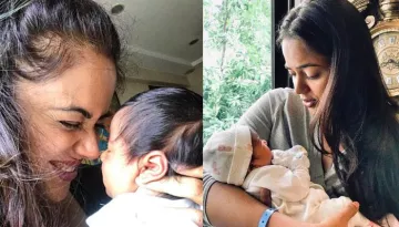 Sameera Reddy's Daughter, Nyra Steps Out For Her First Outing After 40 Days Of Her Birth (Pic)