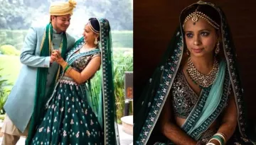 This Bride Wore A Green Lehenga With Minimal Makeup On Her Wedding, Looked Her Elegant Best