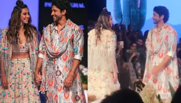 Farhan Akhtar's Impromptu Moves Made Shibani Dandekar Blush, Walk The Ramp As A Couple At LFW