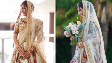 This Doctor Bride Wore A Gorgeous Floral Sabyasachi Lehenga For Her Spain Wedding