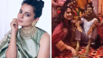 Kangana Ranaut Shares A Glimpse Of Her Cousin's 'Haldi' Ceremony, Looks Pretty In A Red Ethnic Wear