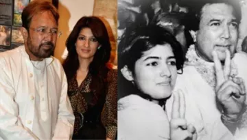 Rare Photo Of Young Twinkle Khanna With Her Dad, Rajesh Khanna From The Sets Of His Film 'Alag Alag'
