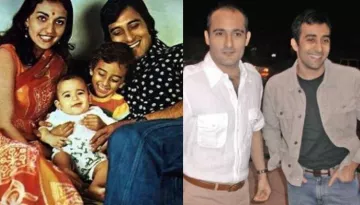 Rare Photo Of Vinod Khanna Playing With His Kids, Akshaye Khanna And Rahul Khanna At The Beach