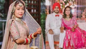 Neha Kakkar Shares First Photo With Her In-Laws, Her Reception Cake Had Her And Rohanpreet's Picture