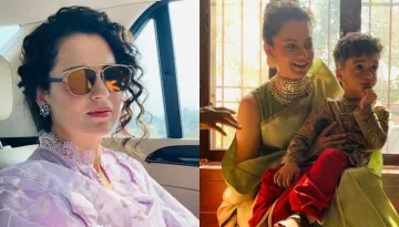 Kangana Ranaut Brings Back Vintage Fashion As She Gears Up For Cousin's Wedding, Poses With Nephew