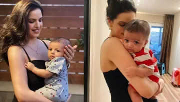 Natasa Stankovic Shares Playtime Pictures With Her Little Boy, Agastya As He Looks At Her Lovingly