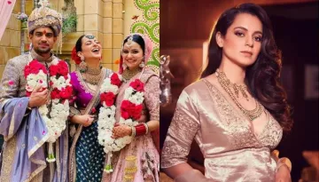 Kangana Ranaut Restyles Her Sabyasachi Jewellery From Her Brother's Wedding For Their 'Kuldevi Puja'