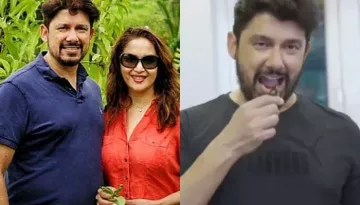 Madhuri Dixit's Hubby, Shriram Nene Helps Her In Cooking 'Kanda-Poha', Cutely Eats The Green Chilli