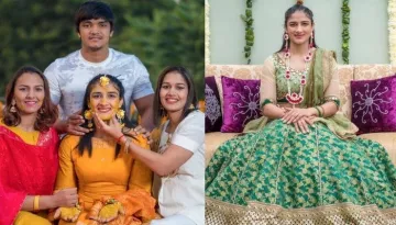Geeta Phogat's Sister, Sangeeta Ditched Red For A Pink Floral Motif 'Lehenga' For Her Wedding [Pics]