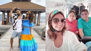 Hina Khan Jets Off To The Maldives For A Vacation With Beau, Rocky Jaiswal And Parents [Pictures]