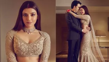 Kajal Aggarwal's Unseen Reception Photos With Hubby, Gautam Kitchlu, Her Cookie-Studded Cake Is Goal