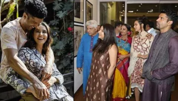 Farhan Akhtar's GF, Shibani Dandekar Bonds With Akhtar Family At Javed Akhtar's Birthday Exhibition