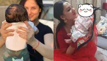 Puja Banerjee Looks Like A Savage Mom In Black Shades, Strikes Stylish Poses With Her 'Son-Shine'