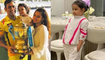 Ziva Singh Dhoni Turns Captain As She Takes A Ride On A Water Motorbike