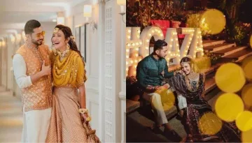 When Gauahar Khan Lifted Her 'Shauhar', Zaid Darbar On Their 'Walima', Glowed In An Ivory 'Lehenga'