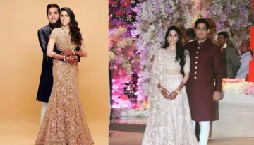 Unseen Picture Of Shloka Mehta And Akash Ambani In Sabyasachi Outfits From Pre-Wedding Function