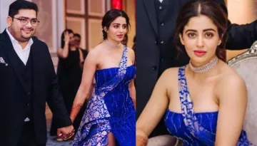 Nehha Pendse Shares Pictures From Her Royal Reception, Looks Gorgeous In A Blue Gown