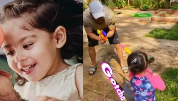 Inaaya Naumi Kemmu Plays Holi With Daddy, Kunal Kemmu, Mommy, Soha Ali Khan And Cousin, Taimur