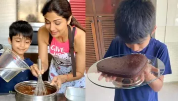 Shilpa Shetty Kundra Bakes The Yummiest Heart-Shaped Cake With Her Son, Viaan Raj Kundra