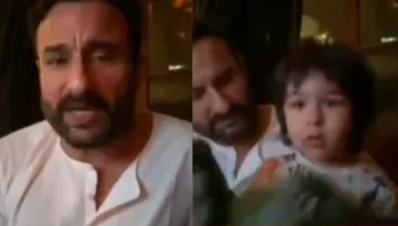 Taimur Ali Khan Steals Daddy, Saif Ali Khan's Live TV Interview, Looks Adorable In A Hulk Mask