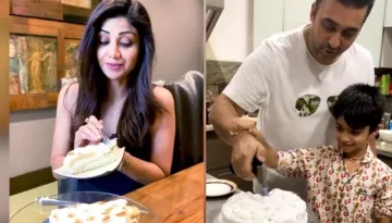 Shilpa Shetty Kundra's Daughter, Samisha Completes 40 Days, Daddy, Raj Kundra Bakes A Yummy Cake