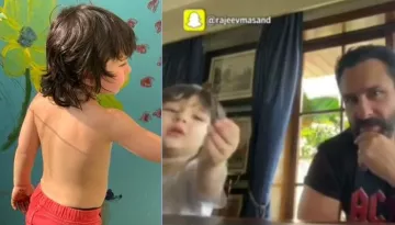 Taimur Ali Khan Yet Again Hijacks His 'Abba', Saif Ali Khan's Live Interview With His Cuteness