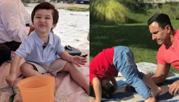 Taimur Ali Khan Gets A Haircut From 'Abba', Saif Ali Khan Amidst Lockdown, Looks Cute As A Button