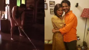 Hiten Tejwani Proves, Women Are Not Maids, Mops The Floor, Helping Wife, Gauri As She Records Him
