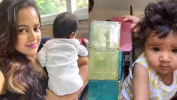 Sameera Reddy Builds A Lego House With Kids, Hans And Nyra, Little Nyra Laughs After Breaking It