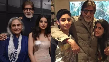When Amitabh And Jaya Bachchan Posed For A Perfect Family Portrait With Grandkids, Navya And Agastya