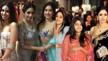 Janhvi Twins With Sister, Khushi In A Saree, Holding 'Amma' Sridevi's Hand In This Childhood Picture