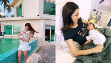 Smriti Khanna Shares A Cute Picture Looking At Her Little Doll, Anayka In Wonder, Her Pet Reyo Poses