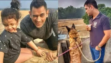 Ziva Dhoni's Laugh, Watching 'Papa', Dhoni Snuggle With Their Two Cute Pooches Will Make You Smile