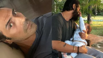 Arjun Rampal Slams A User Who Trolled Him For Holding A Knife With His Son, Arik In His Arms