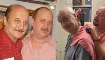 Anupam Kher Hilariously Appreciates Brother, Raju Kher For Giving Him A Quick Haircut [Watch Video]