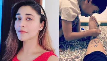 Amrapali Gupta Shares A Cute Video Of Son, Kabir Sinha Using Her Legs As His Canvas For Sketching